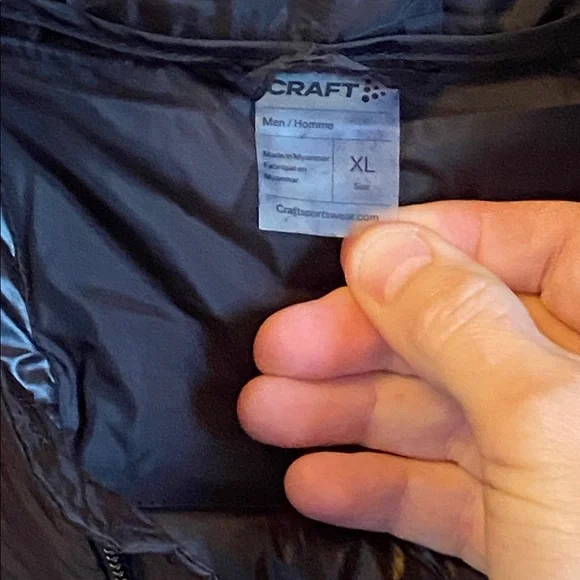 Craft Quilted Black Hooded Jacket - Picture 3 of 4